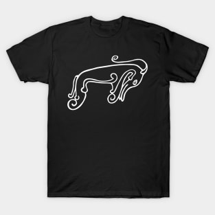 Pictish Beast Outline - Dark Backgrounds T-Shirt